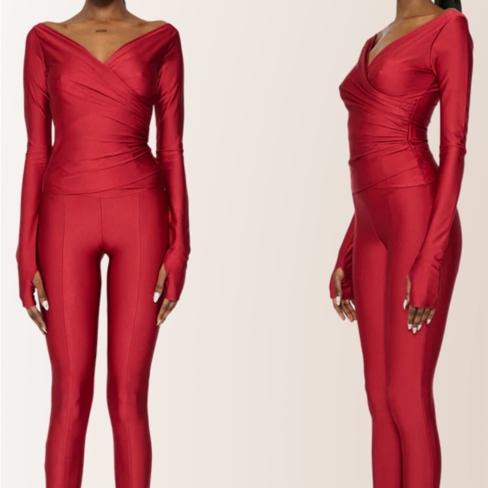 LANAI LONG-SLEEVED TOP - LOBSTER CLAW